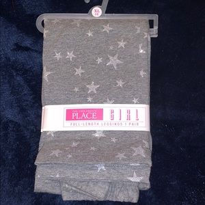 🎉Full length leggings with glittery stars